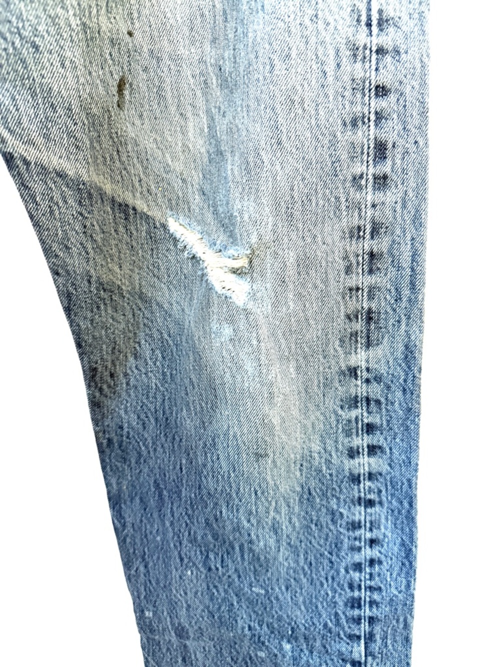 Levi’s 501 Farmer Owned Distressed Faded Working Man’s Straight-Leg Work Jeans - Picture 7 of 13